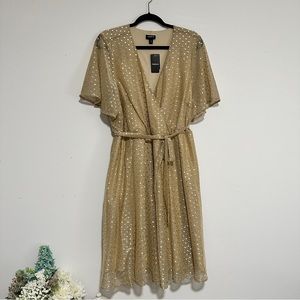 Champagne Polka Dot Dress - Torrid 2X